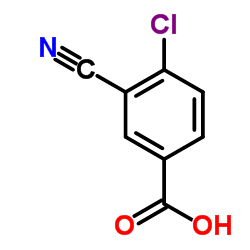 4-氯-3-氰基苯甲酸结构式