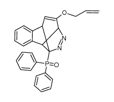 (10-(allyloxy)-3,3a,8,8a-tetrahydro-3,8-ethenoindeno[2,1-c]pyrazol-8a-yl)diphenylphosphine oxide结构式