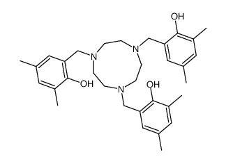 N,N',N''-tris(3,5-dimethyl-2-hydroxybenzyl)-1,4,7-triazacyclononane Structure