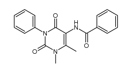 5-Benzamido-1,6-dimethyl-3-phenyluracil Structure