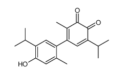 4-(4-hydroxy-5-isopropyl-2-methylphenyl)-6-isopropyl-3-methyl-3,5-cyclohexadiene-1,2-dione结构式
