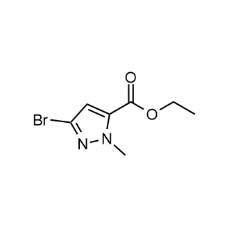 3-溴-1-甲基-1H-吡唑-5-羧酸乙酯结构式