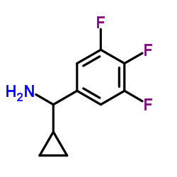 1-Cyclopropyl-1-(3,4,5-trifluorophenyl)methanamine结构式
