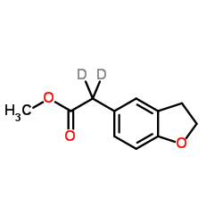 Methyl 2,3-dihydro-1-benzofuran-5-yl(2H2)acetate结构式