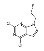2,4-dichloro-7-(2-fluoroethyl)-7H-pyrrolo[2,3-d]pyrimidine Structure