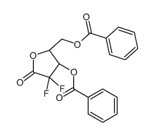 1-OXO-2-DEOXY-2,2-DIFLUORO-3,4-DIBENZOYLOXY-RIBOSE结构式