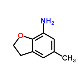 5-Methyl-2,3-dihydro-1-benzofuran-7-amine结构式