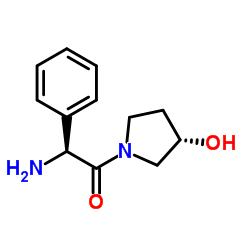 (2S,3'S)-2-AMINO-1-(3-HYDROXY-PYRROLIDIN-1-YL)-2-PHENYL-ETHANONE structure