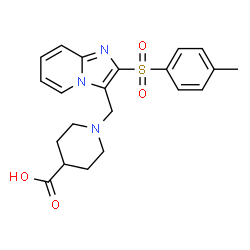 4-PIPERIDINECARBOXYLIC ACID, 1-[[2-[(4-METHYLPHENYL)SULFONYL]IMIDAZO[1,2-A]PYRIDIN-3-YL]METHYL]-结构式