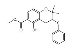 methyl 5-hydroxy-2,2-dimethyl-3-(phenylthio)chroman-6-carboxylate Structure