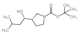 (S)-tert-Butyl 3-((S)-1-hydroxy-3-methylbutyl)pyrrolidine-1-carboxylate structure