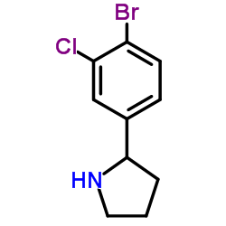 2-(4-Bromo-3-chlorophenyl)pyrrolidine Structure