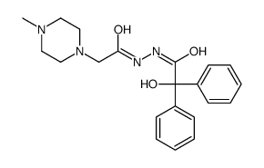 2-hydroxy-N'-[2-(4-methylpiperazin-1-yl)acetyl]-2,2-diphenylacetohydrazide结构式