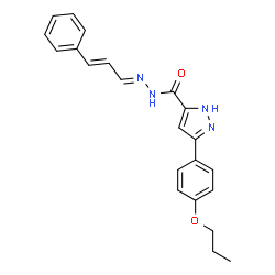 N'-[(1E,2E)-3-phenylprop-2-en-1-ylidene]-3-(4-propoxyphenyl)-1H-pyrazole-5-carbohydrazide picture