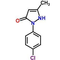 1-(4-氯基苯基)-3-甲基-5-吡唑酮结构式