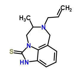 6-Allyl-5-methyl-4,5,6,7-tetrahydroimidazo[4,5,1-jk][1,4]benzodiazepine-2(1H)-thione结构式