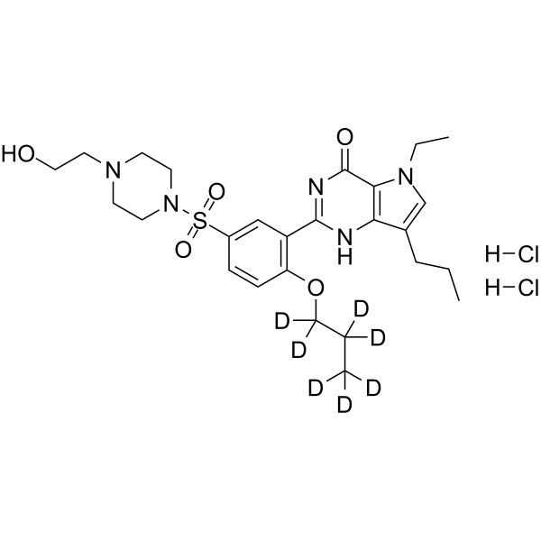 Mirodenafil-d7 dihydrochloride结构式