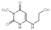 3-Methyl-6-(2-hydroxyethylamino)uracil结构式