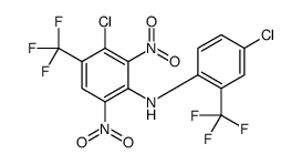 3-chloro-N-[4-chloro-2-(trifluoromethyl)phenyl]-2,6-dinitro-4-(trifluoromethyl)aniline结构式