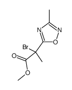 methyl 2-bromo-2-(3-methyl-1,2,4-oxadiazol-5-yl)propanoate结构式