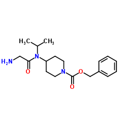 Benzyl 4-[glycyl(isopropyl)amino]-1-piperidinecarboxylate结构式