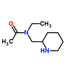 N-Ethyl-N-(2-piperidinylmethyl)acetamide Structure