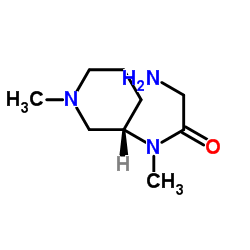 N-Methyl-N-[(3S)-1-methyl-3-piperidinyl]glycinamide结构式