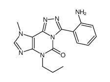 6,9-Dihydro-9-methyl-6-n-propyl-3-(2-aminophenyl)-5H-1,2,4-triazolo(3, 4-i)purin-5-one Structure