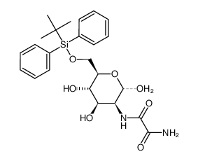 6-O-tert-Butyldiphenylsilyl-2-deoxy-2-oxamoylamino-D-mannose结构式