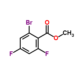 Methyl 2-bromo-4,6-difluorobenzoate结构式