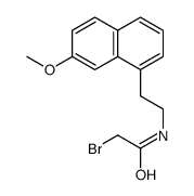 2-bromo-N-[2-(7-methoxynaphthalen-1-yl)ethyl]acetamide structure