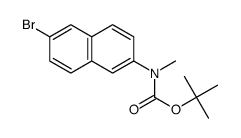 叔-丁基 N-(6-溴萘-2-基)-N-甲基氨基甲酯结构式