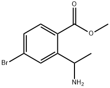 2-(1-Amino-ethyl)-4-bromo-benzoic acid methyl ester结构式