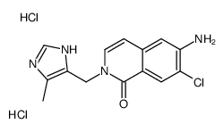 6-amino-7-chloro-2-[(5-methyl-1H-imidazol-4-yl)methyl]isoquinolin-1-one,dihydrochloride Structure