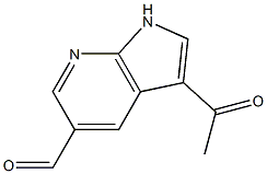 3-Acetyl-7-azaindole-5-carbaldehyde结构式