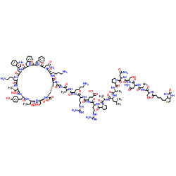 Biotinyl-(Leu8,D-Trp22,Tyr25)-Somatostatin-28trifluoroacetate salt结构式