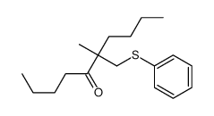 6-methyl-6-(phenylsulfanylmethyl)decan-5-one结构式