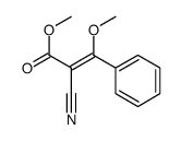methyl 2-cyano-3-methoxy-3-phenylprop-2-enoate结构式