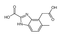 5-methyl-2-carboxy-4-benzimidazoleacetic acid Structure