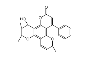 11,12-Dihydro-12α-hydroxy-6,6,10α,11α-tetramethyl-4-phenyl-2H,6H,10H-benzo[1,2-b:3,4-b':5,6-b'']tripyran-2-one Structure