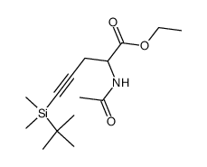 ethyl 2-acetamido-5-(tert-butyldimethylsilyl)pent-4-ynoate Structure