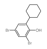 Phenol,2,4-dibromo-6-cyclohexyl- Structure