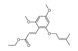 ethyl (E)-3-(2,4-dimethoxy-6-((3-methylbut-2-en-1-yl)oxy)phenyl)acrylate Structure