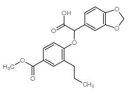 2-(BENZO[D][1,3]DIOXOL-5-YL)-2-(4-(METHOXYCARBONYL)-2-PROPYLPHENOXY)ACETIC ACID structure