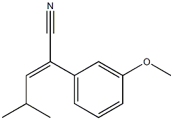 2-(3-methoxyphenyl)-4-methylpent-2-enenitrile结构式