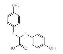 2,2-bis[(4-methylphenyl)sulfanyl]acetic acid结构式