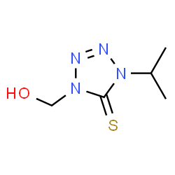 5H-Tetrazole-5-thione,1,4-dihydro-1-(hydroxymethyl)-4-(1-methylethyl)-(9CI) structure