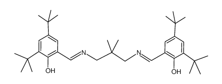 (2,2-dimethylpropandiyl)bis(nitrilomethylidyne)bis(2,4-di-tert-butyl)phenol结构式