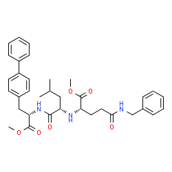 L-Alanine, 3-[1,1-biphenyl]-4-yl-N-[N-[1-(methoxycarbonyl)-4-oxo-4-[(phenylmethyl)amino]butyl]-L-leucyl]-, methyl ester, (S)- (9CI) Structure