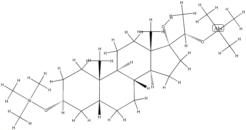 (20S)-3α,20-Bis(trimethylsiloxy)-5β-pregnan-17-ol Structure